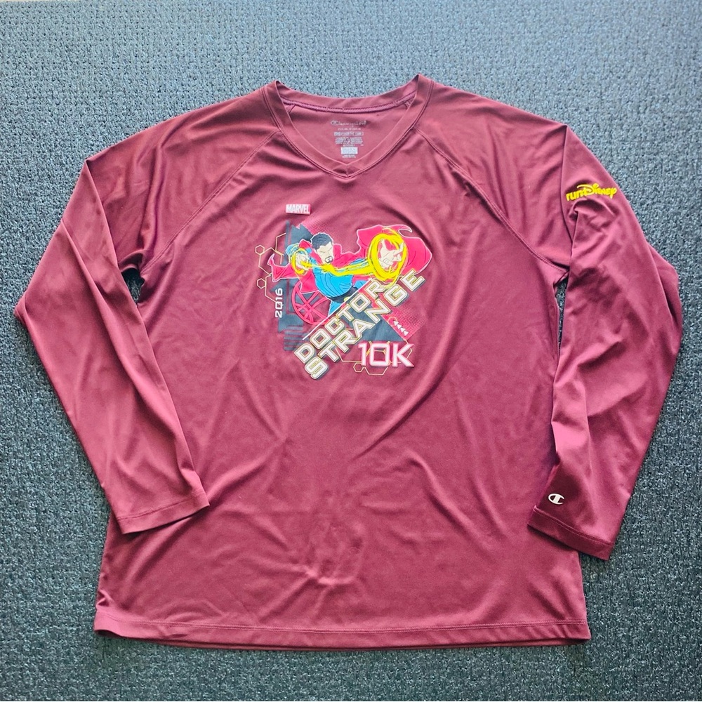 Doctor Strange 10K RunDisney Shirt Marvel Disney Champion 2016 Finisher Tee 2XL